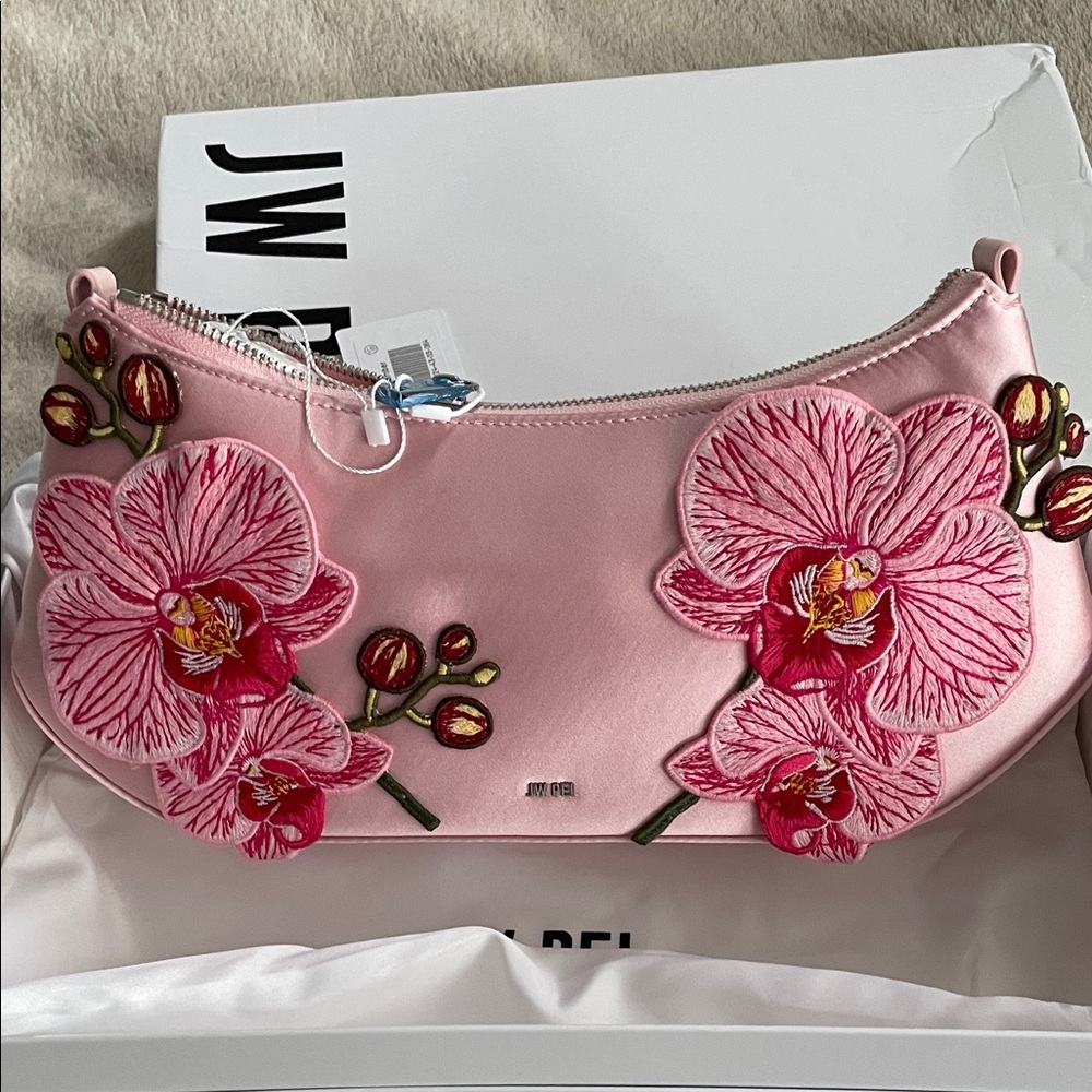 JW PEI Pink Orchid Embroidered Shoulder Bag - Picture 3 of 6